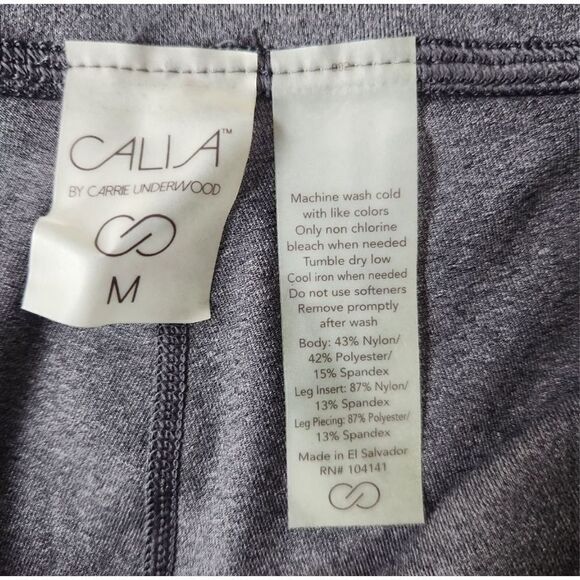 CALIA by Carrie Underwood Colorblock Leggings Gray Purple Mesh Size Medium - Picture 8 of 8